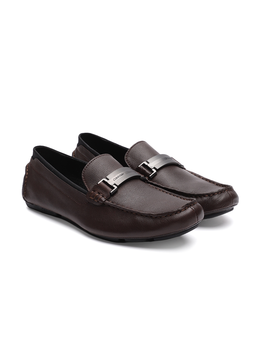 Pak om te zetten Zuidwest grens Buy Calvin Klein Men Brown Leather Loafers - Casual Shoes for Men 8535057 |  Myntra