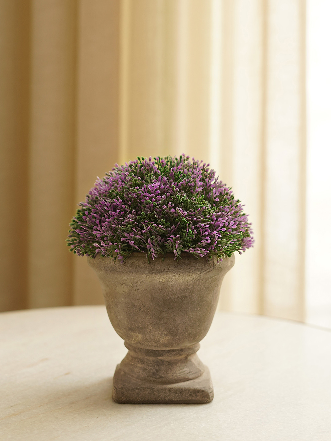 Pure Home and Living Green Purple & Grey Potted Artificial Plant