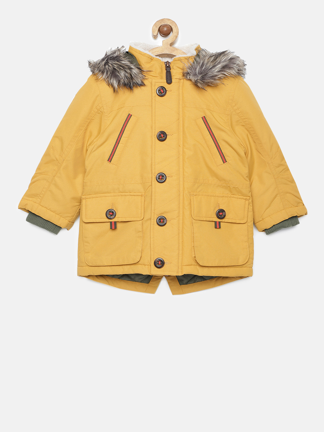 mustard childrens coat