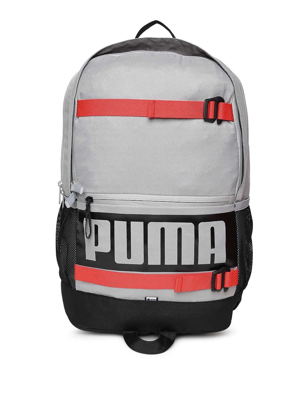 Buy Puma Unisex Grey Black Brand Logo Printed Deck Backpack