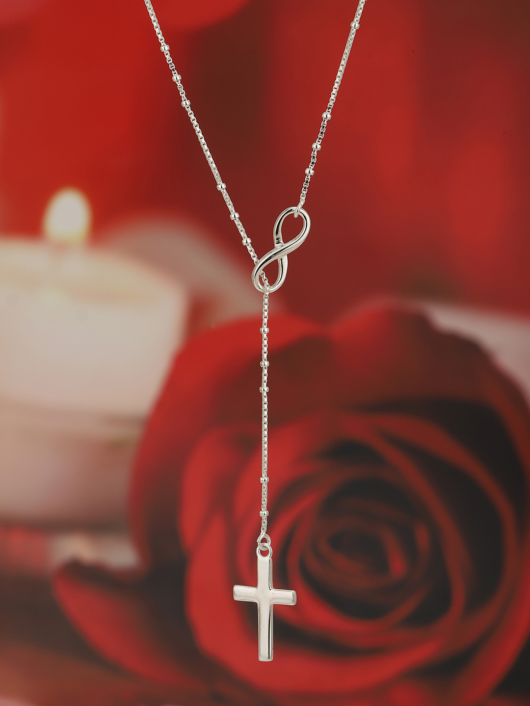 Carlton London  925 Sterling Silver Lariat Necklace