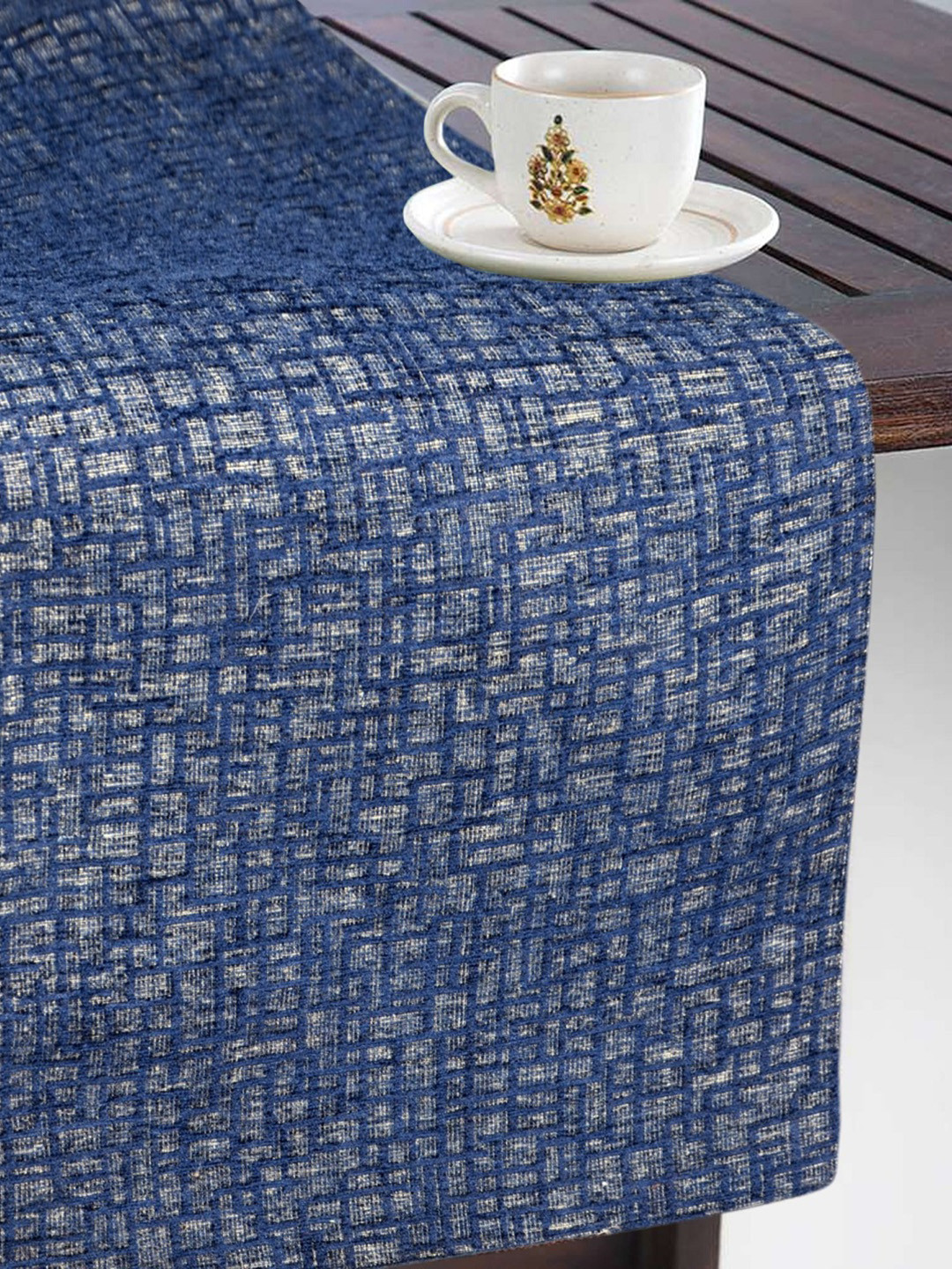 Saral Home Blue Geometric 6 Table Placemats & 1 Runner