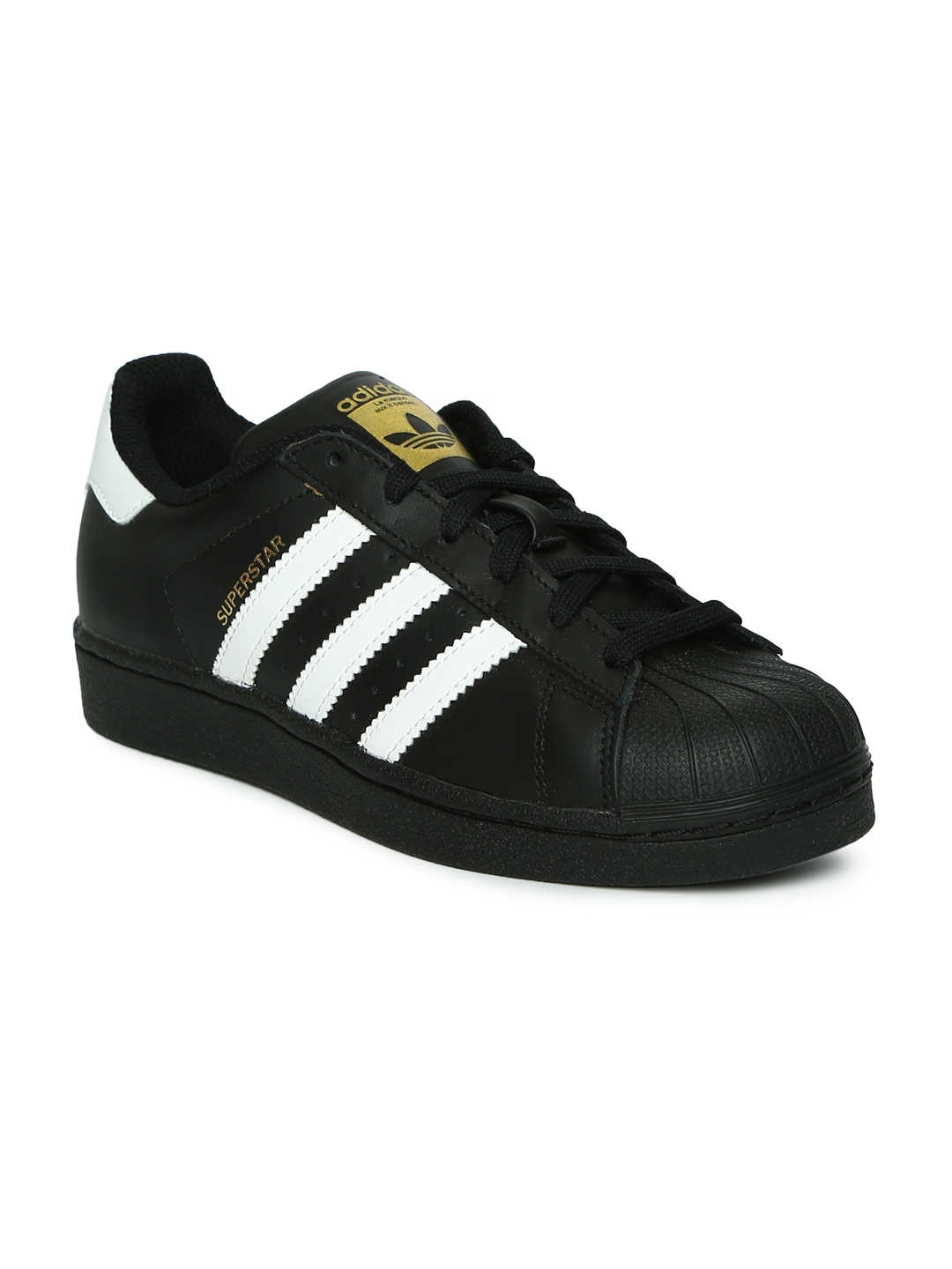 adidas superstar black myntra