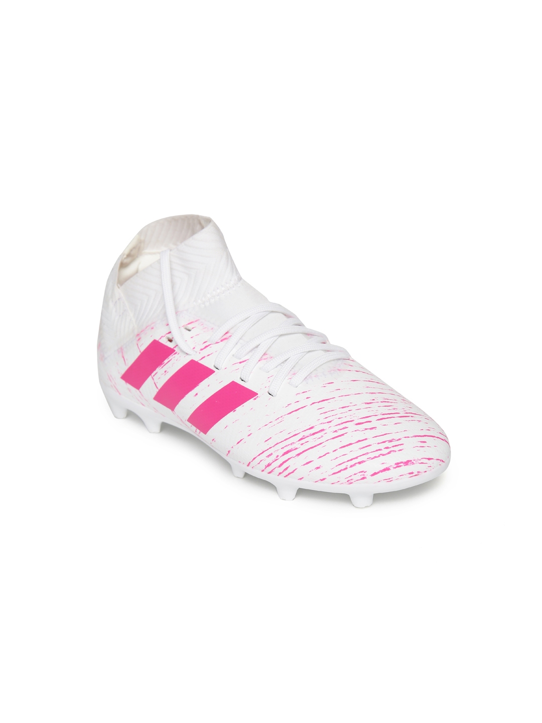 Buy Adidas Boys White Pink Nemeziz 18 3 Firm Ground Football
