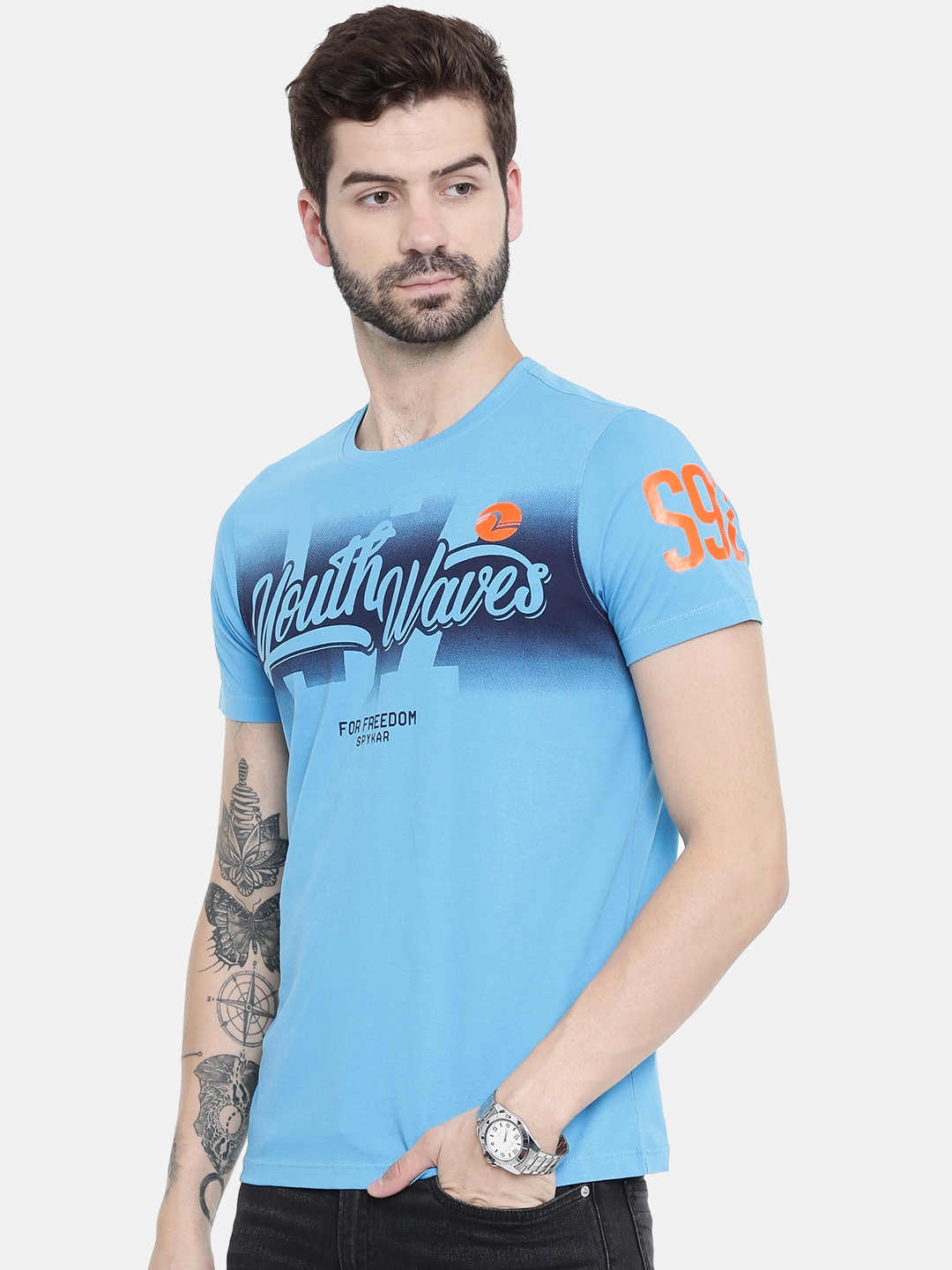 spykar t shirts myntra