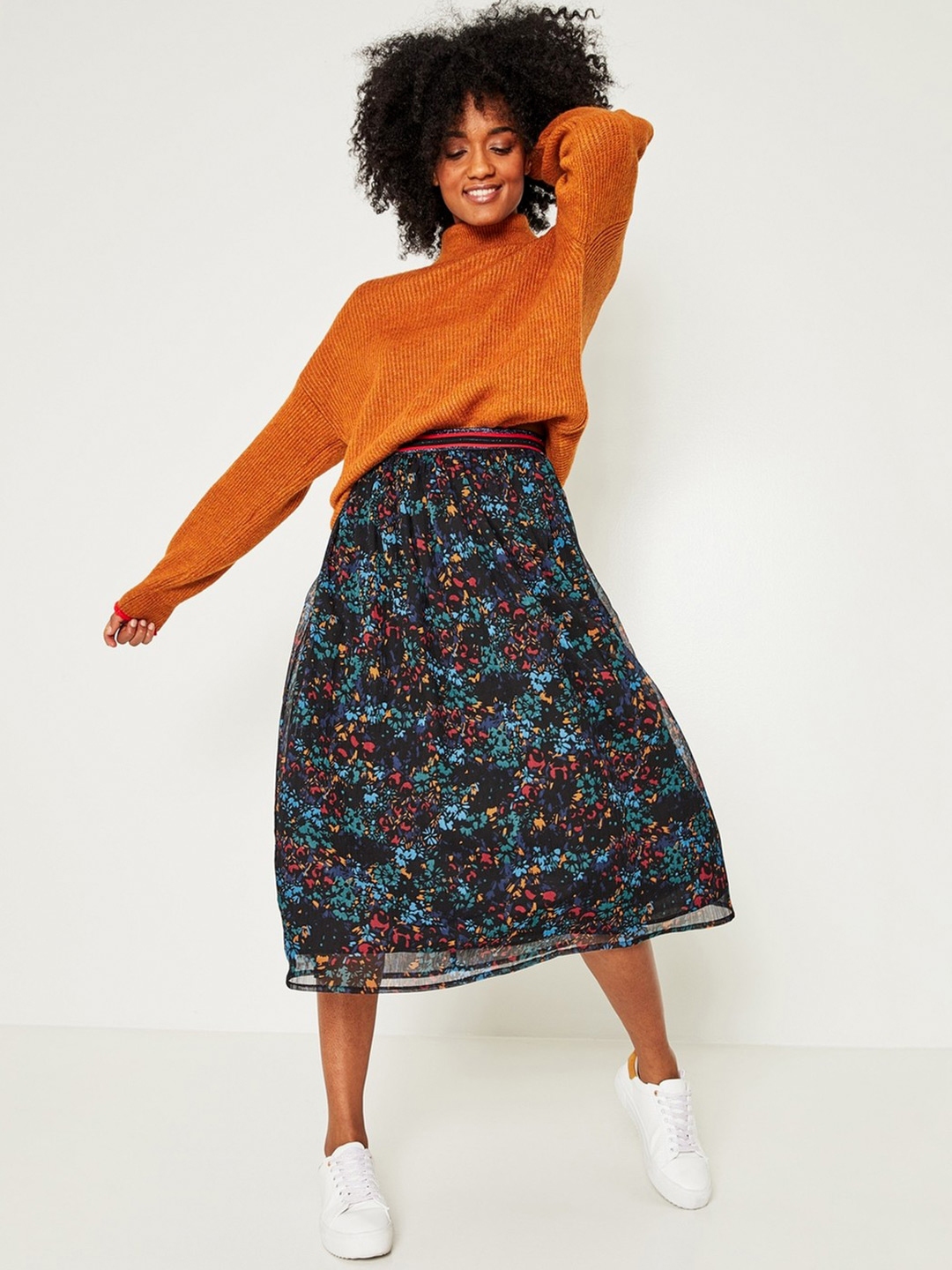 Black flare skirt outlet 2019
