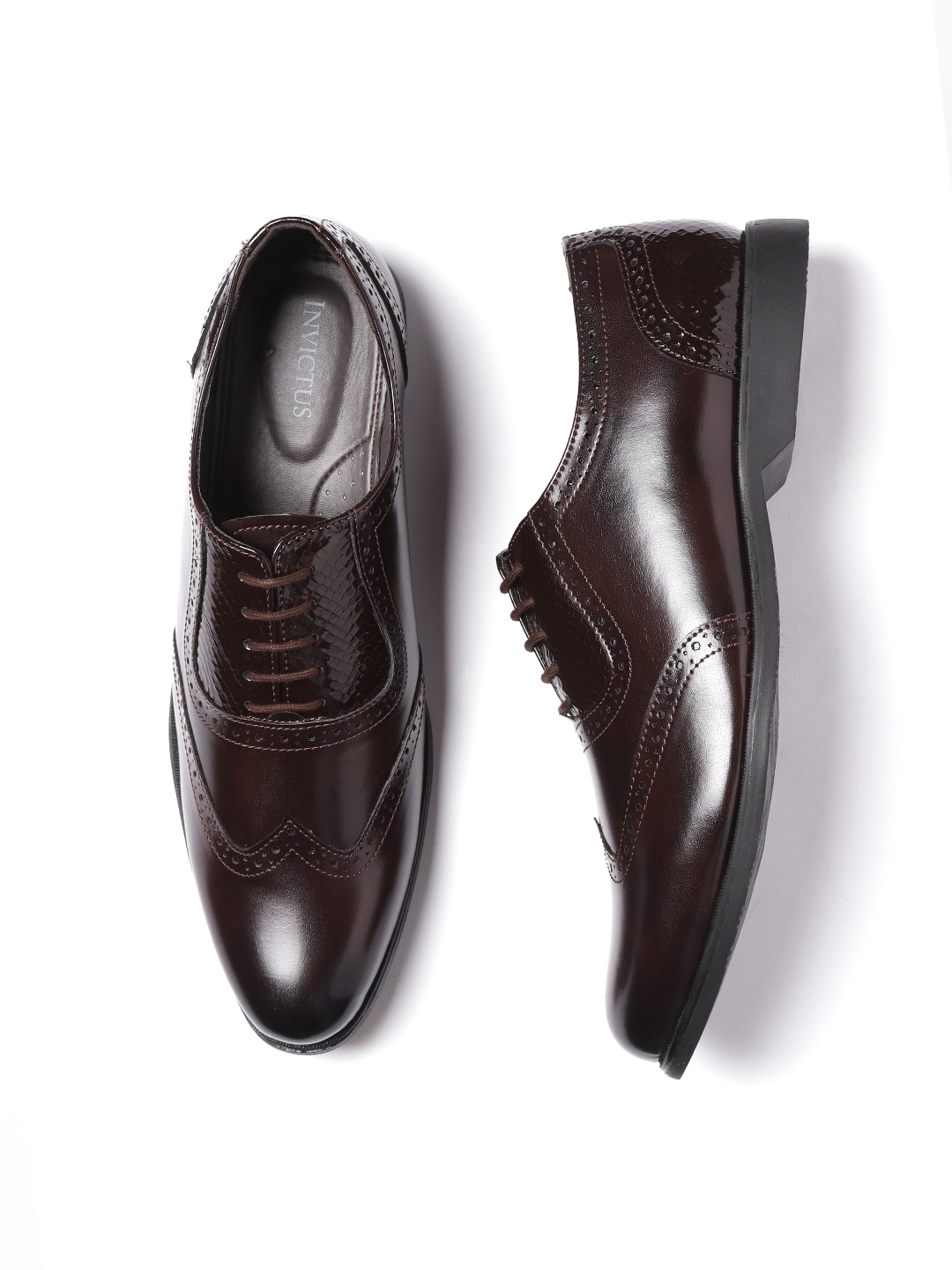 myntra black formal shoes