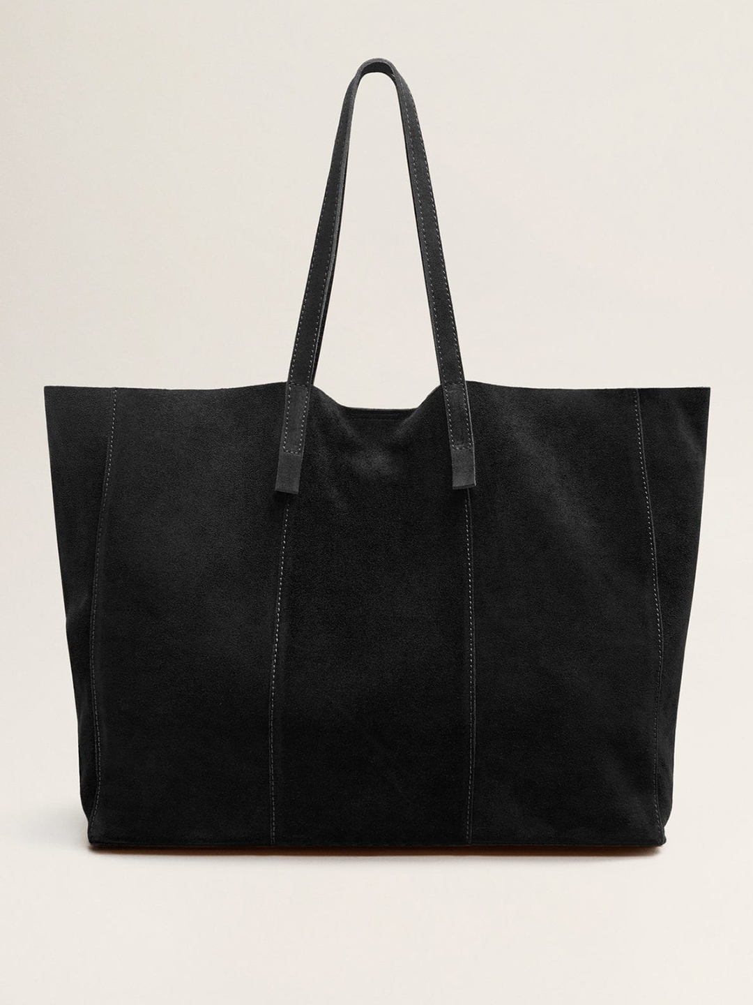 Mango black sales suede bag