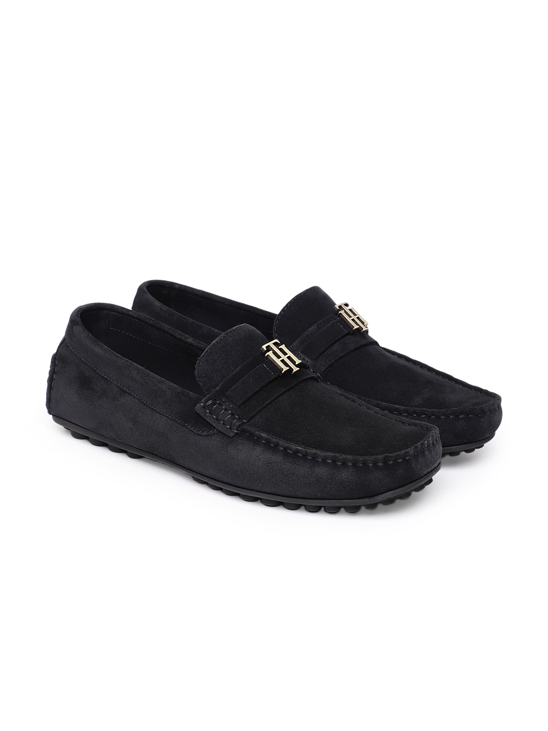 Buy Tommy Hilfiger Men Black Suede Loafers - Casual Shoes for 8692777 | Myntra