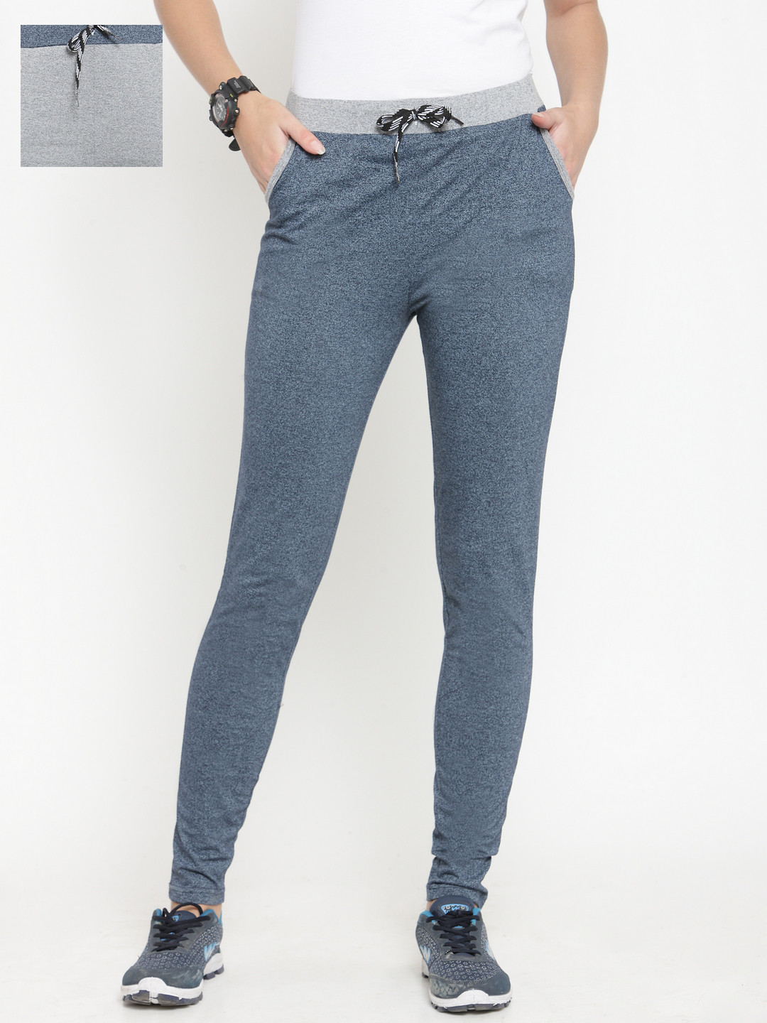 Boston Club Women Pack of 2 Solid Slim Fit Track Pants