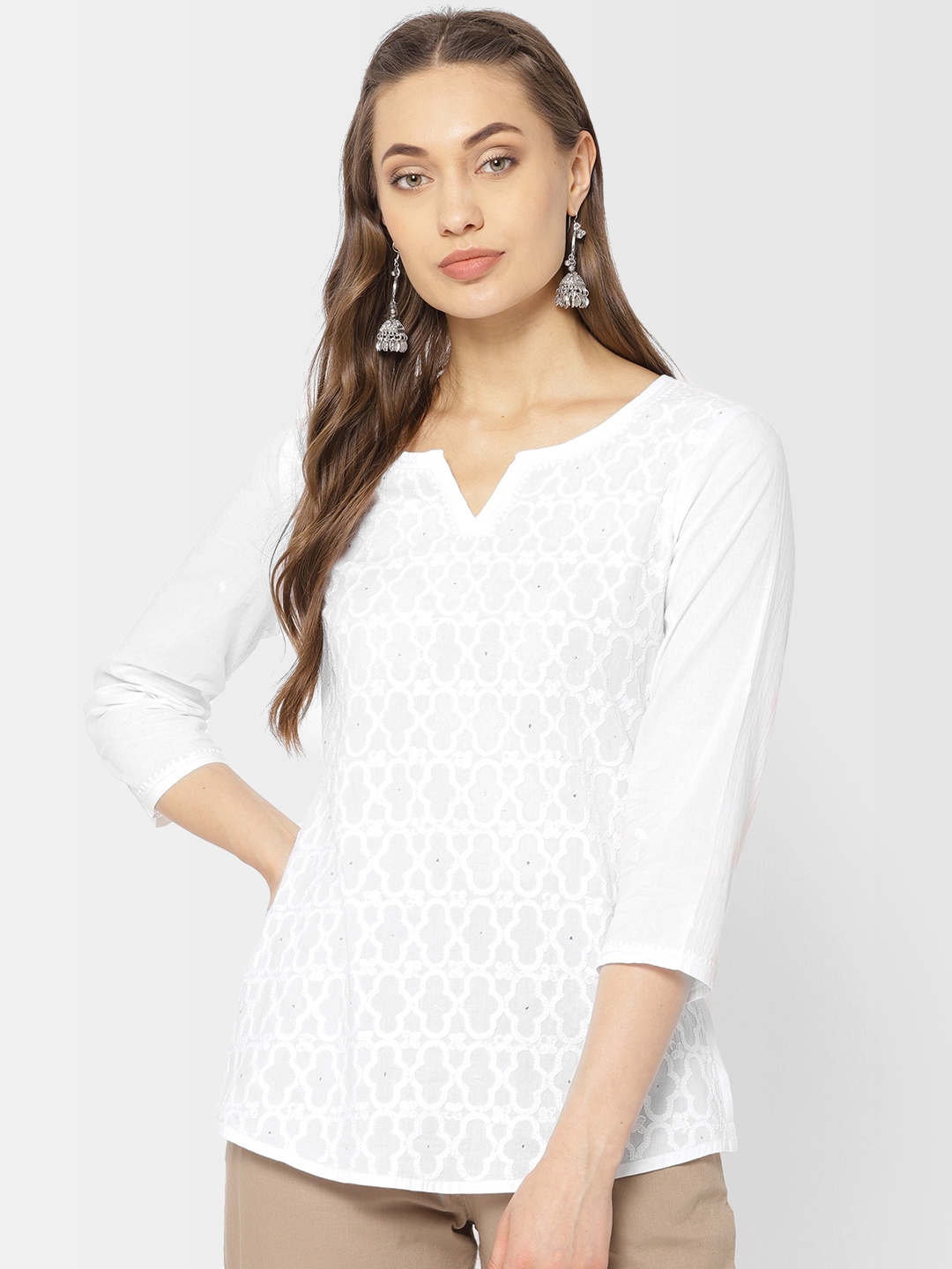 Fabindia deals white kurtis