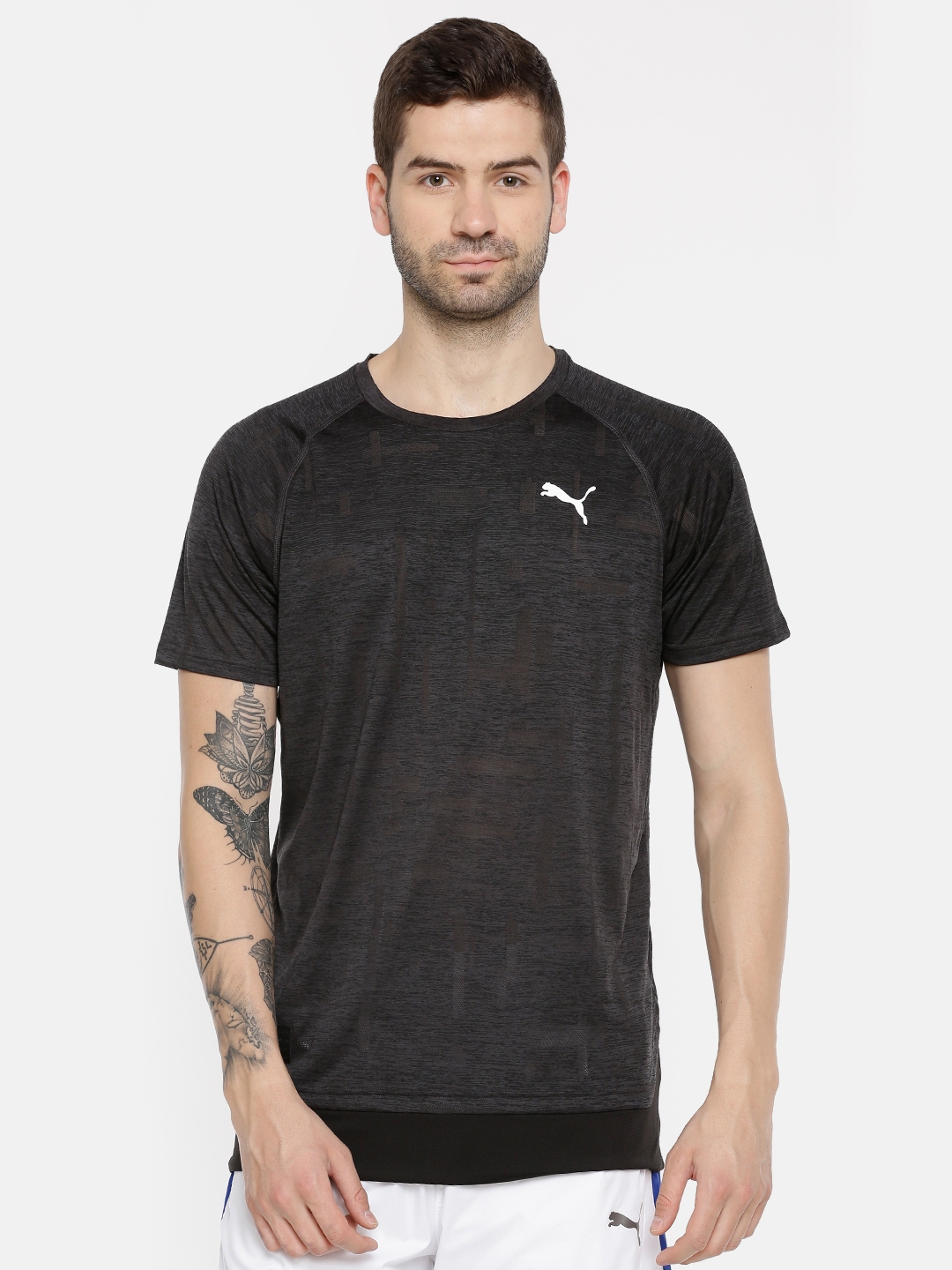 Buy Puma Men Black Solid N.R.G. SS Tech DRY CELL Round Neck T