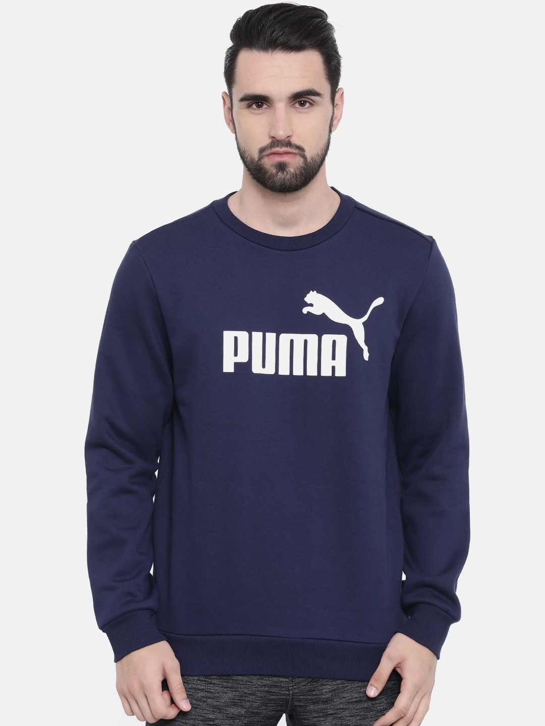 navy blue puma sweatshirt