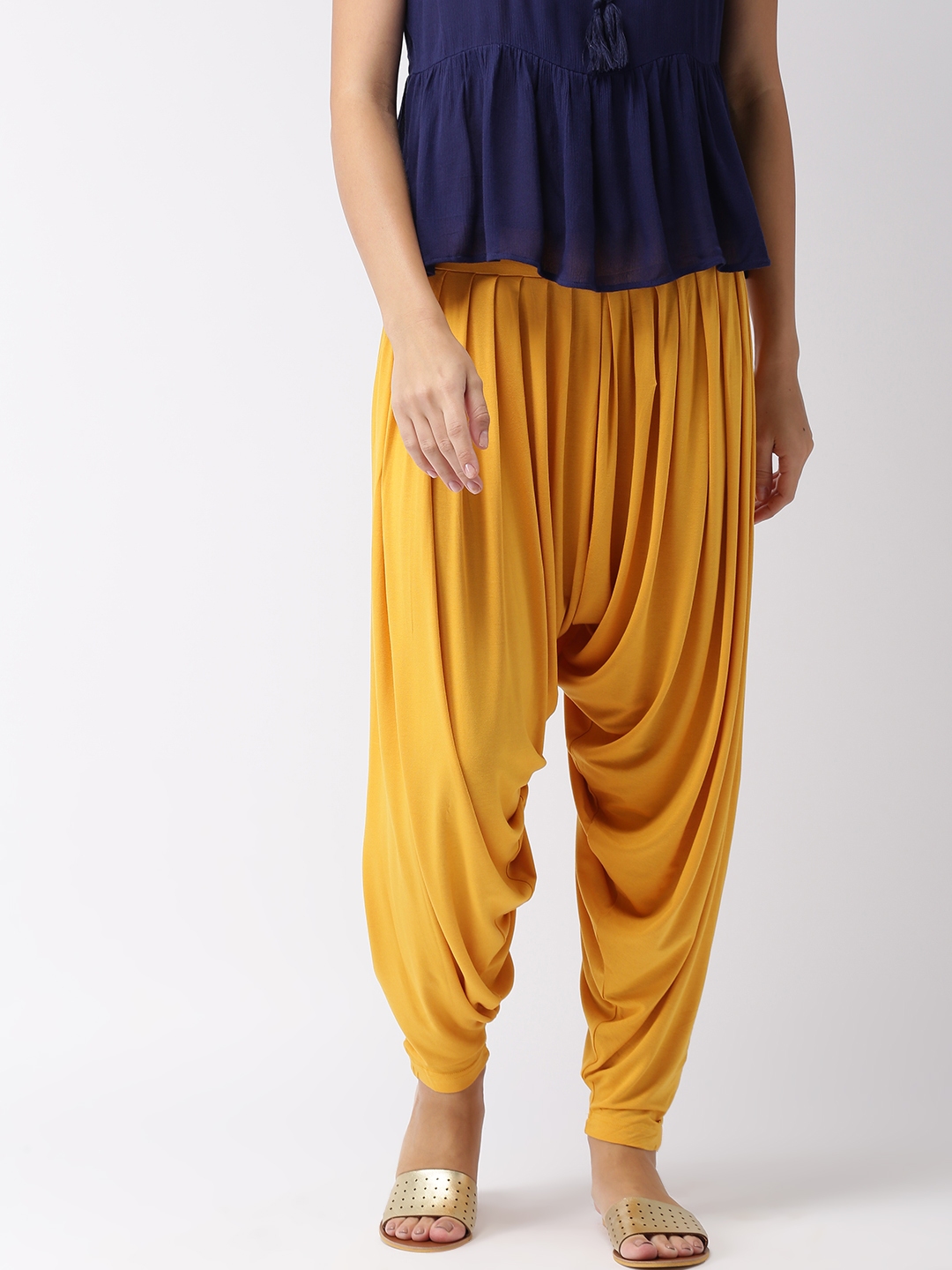 Buy GO COLORS Women White Solid 100 Cotton Patiala Pant Online at Best  Prices in India  JioMart