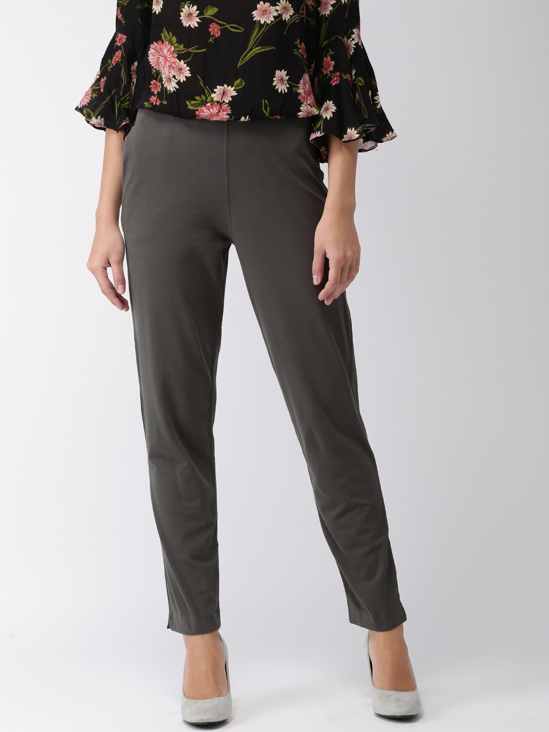 charcoal cigarette trousers