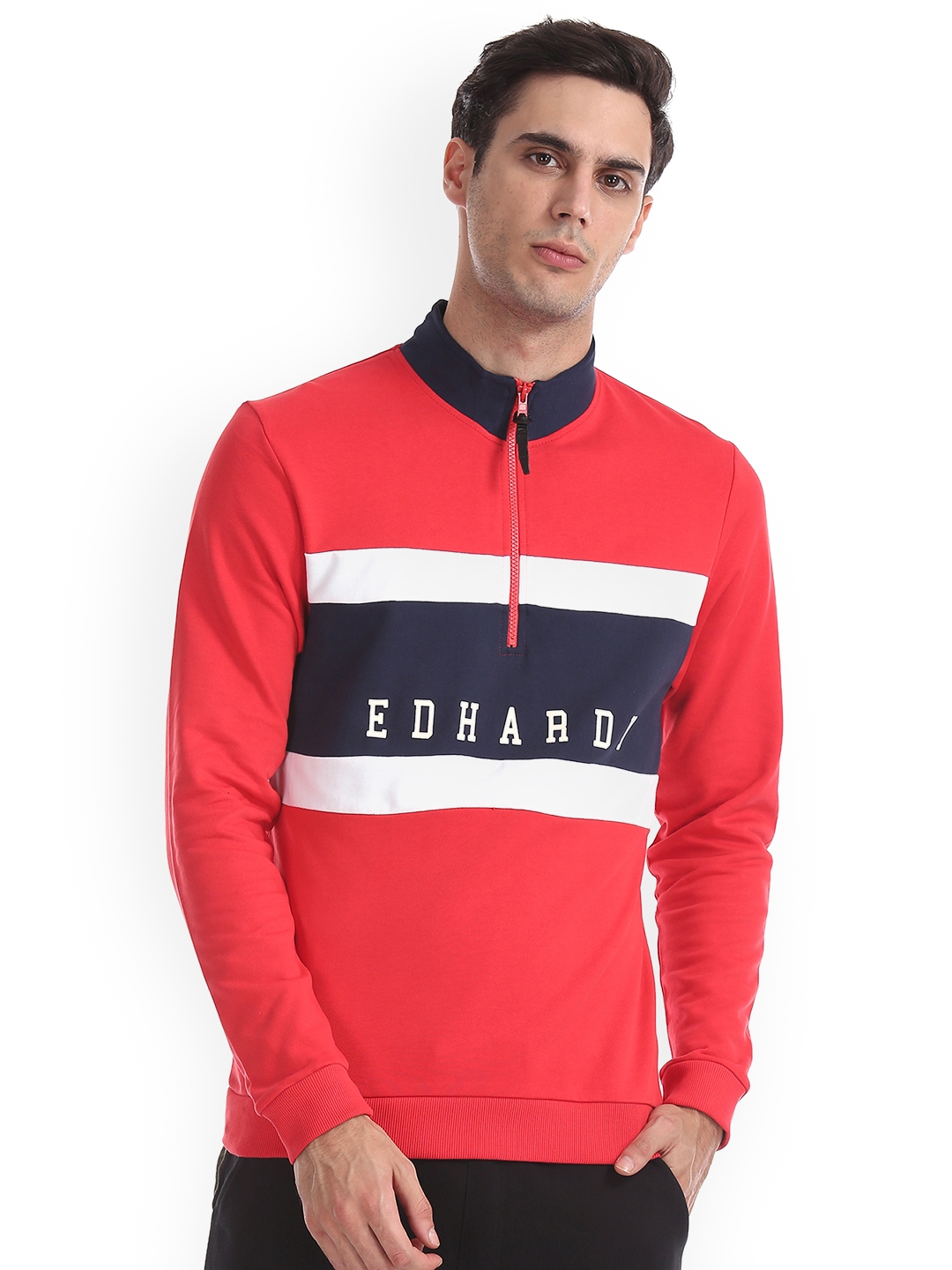 Ed Hardy Men Red Printed Sweatshirt