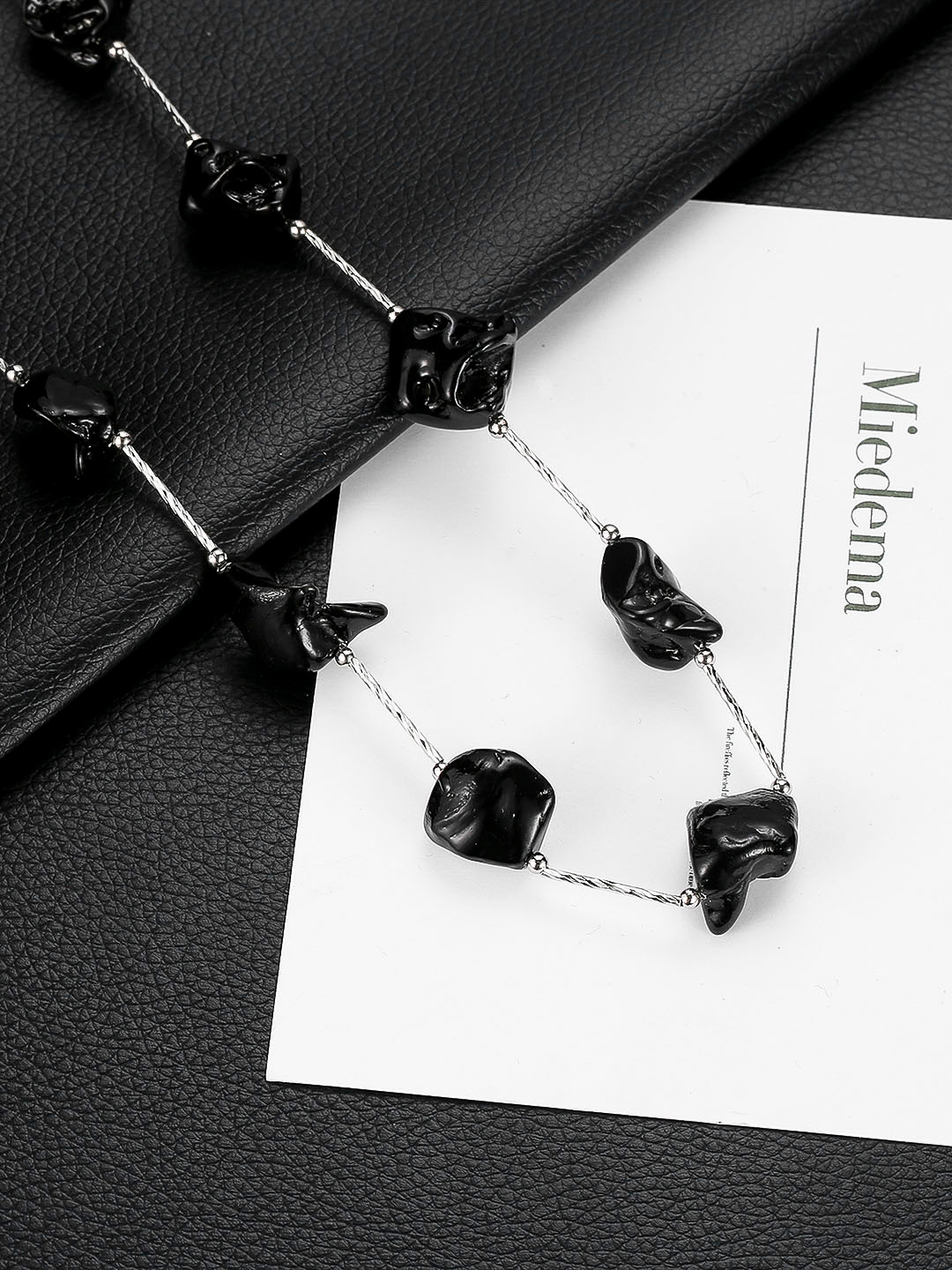 Designs By Jewels Galaxy Black Rhodium-Plated Handcrafted Necklace