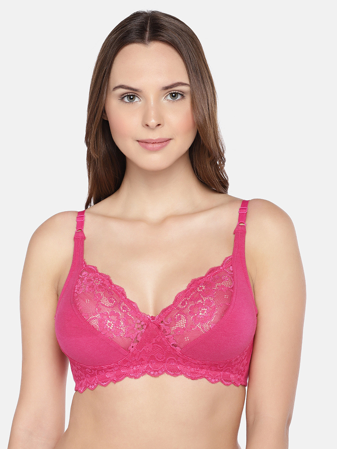 Inner Sense Fuchsia Self Design Non-Wired Non Padded Everyday Bra ISB019