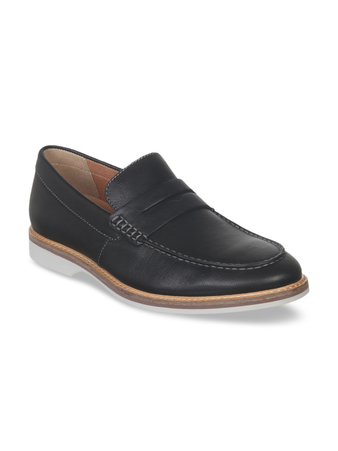clarks leather loafers