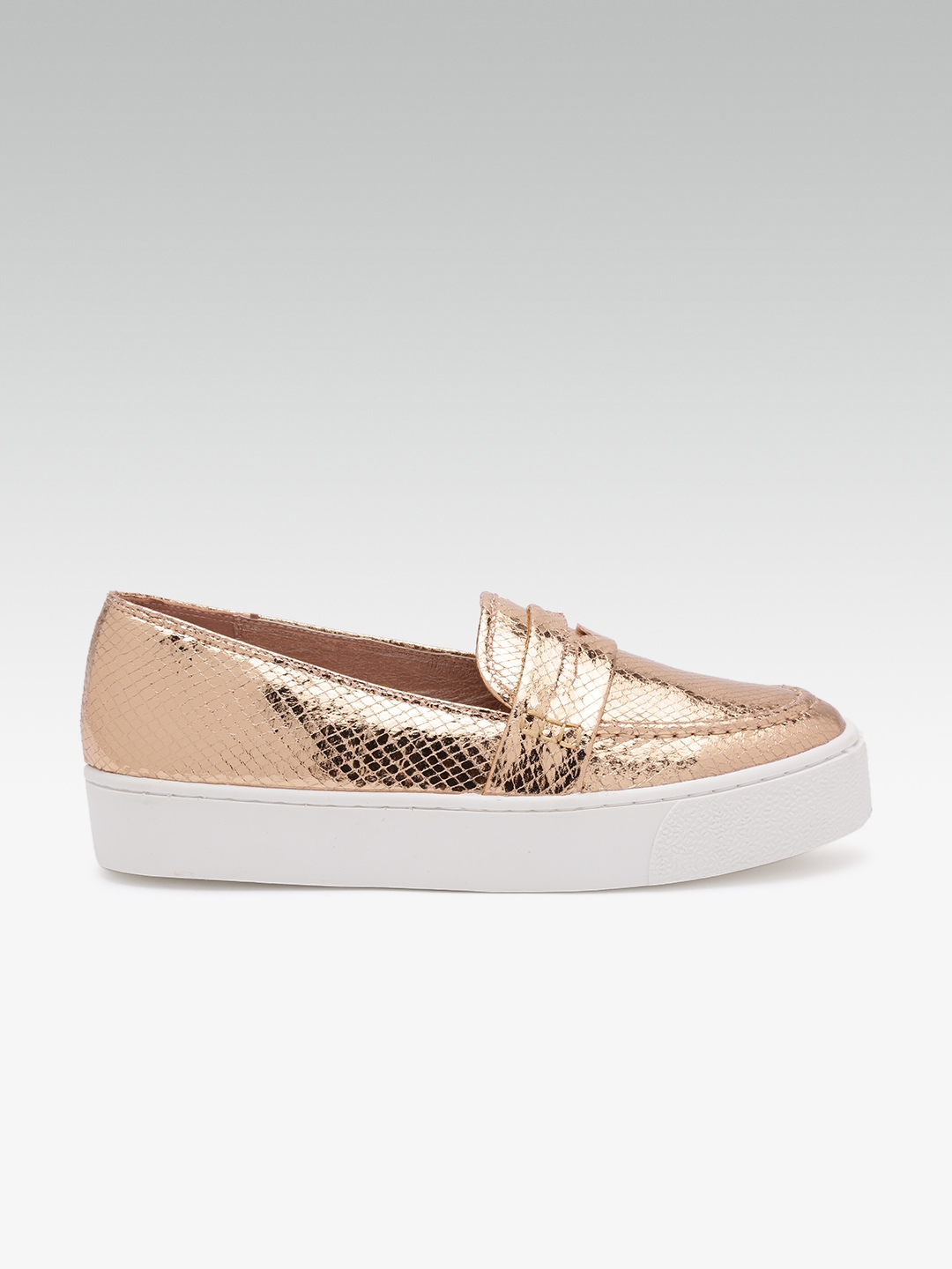 slip on rose gold shoes