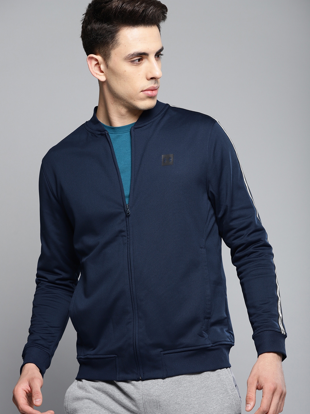 Under armour cheap navy blue jacket