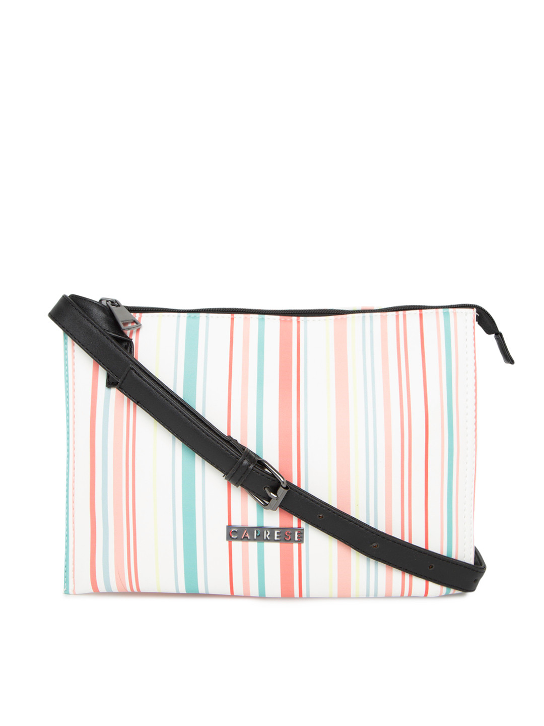 striped sling bag