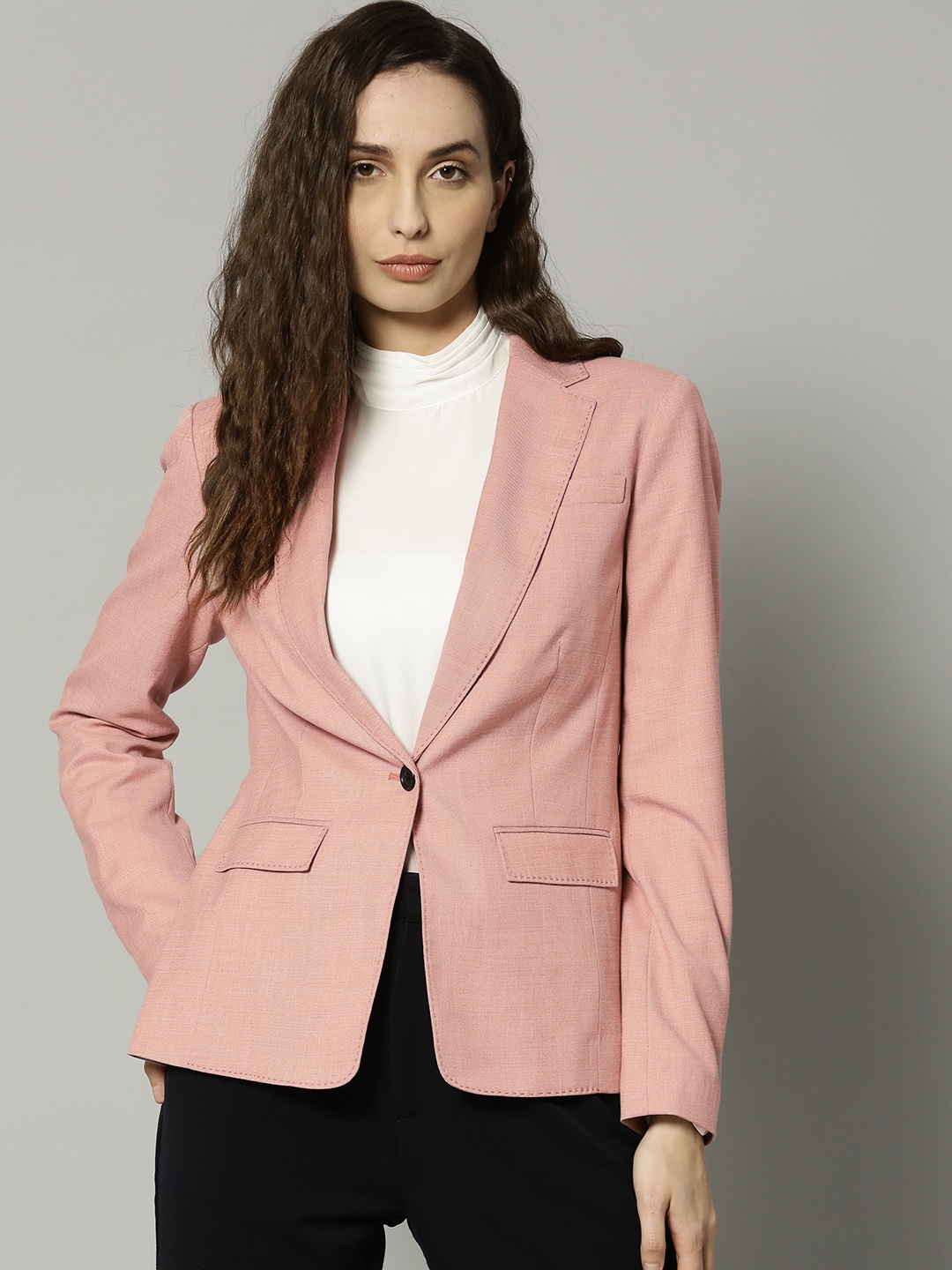 Marks and spencer pink on sale blazer