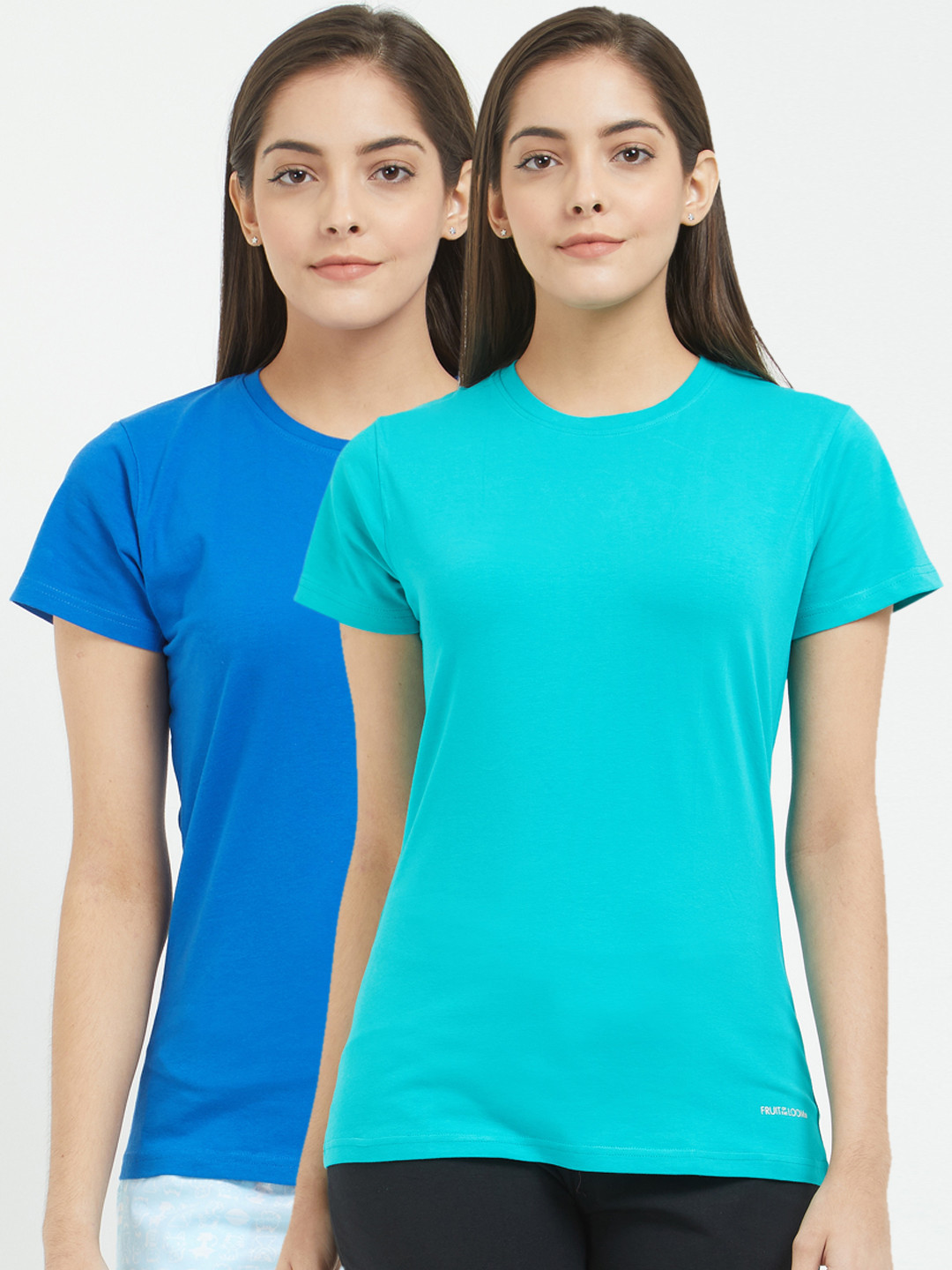 Loom Women Pack Of 2 Solid Round Neck 