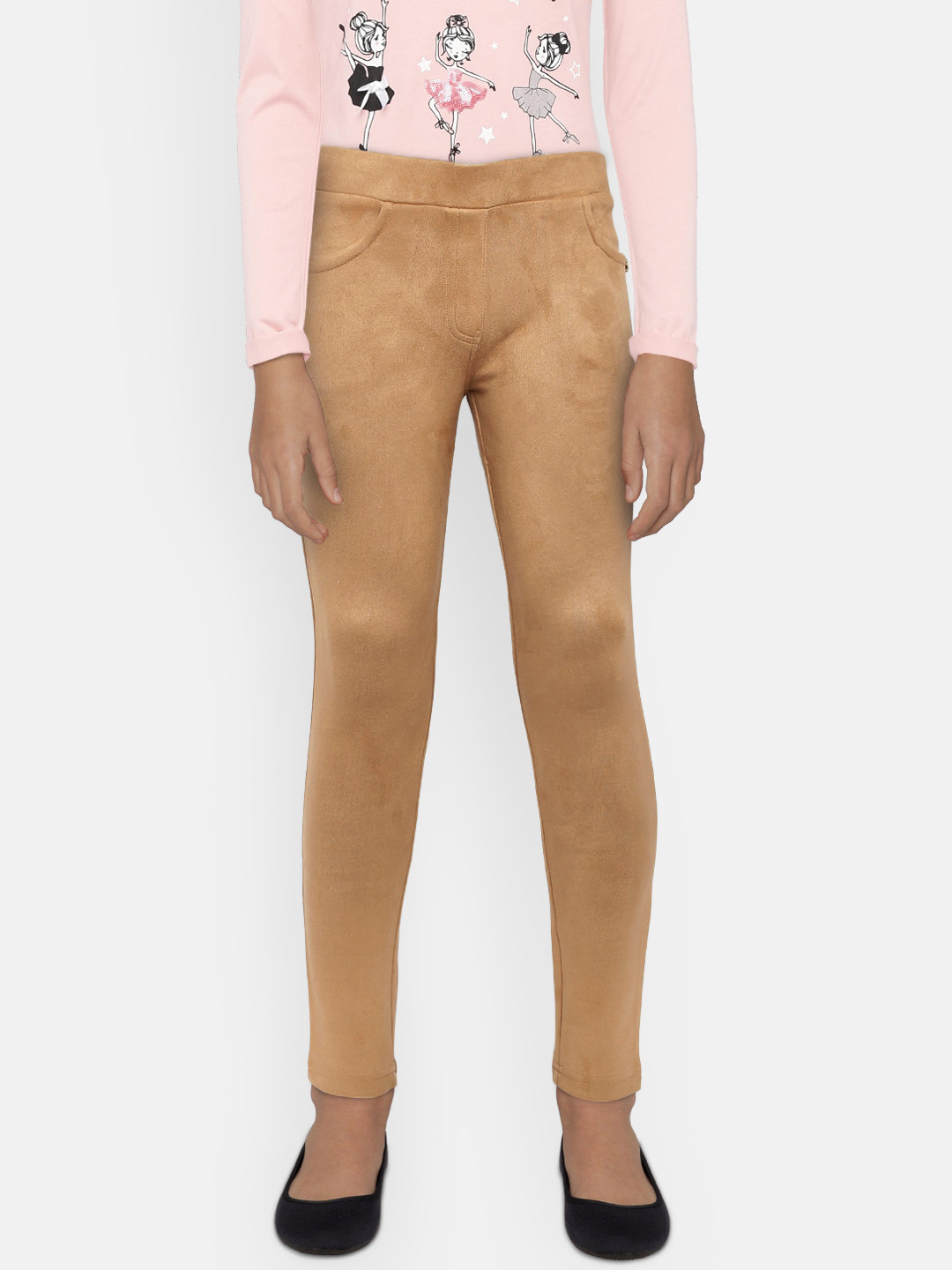 khaki jeggings for girls