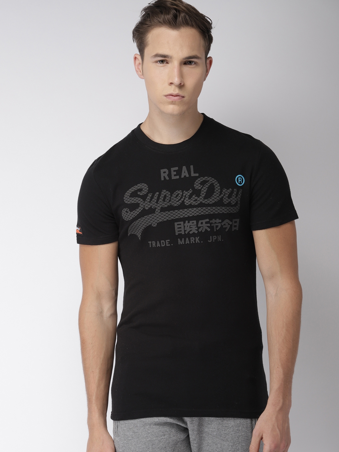 have tillid Fuld margen Buy Superdry Men Black Printed Round Neck Pure Cotton T Shirt - Tshirts for  Men 8802061 | Myntra