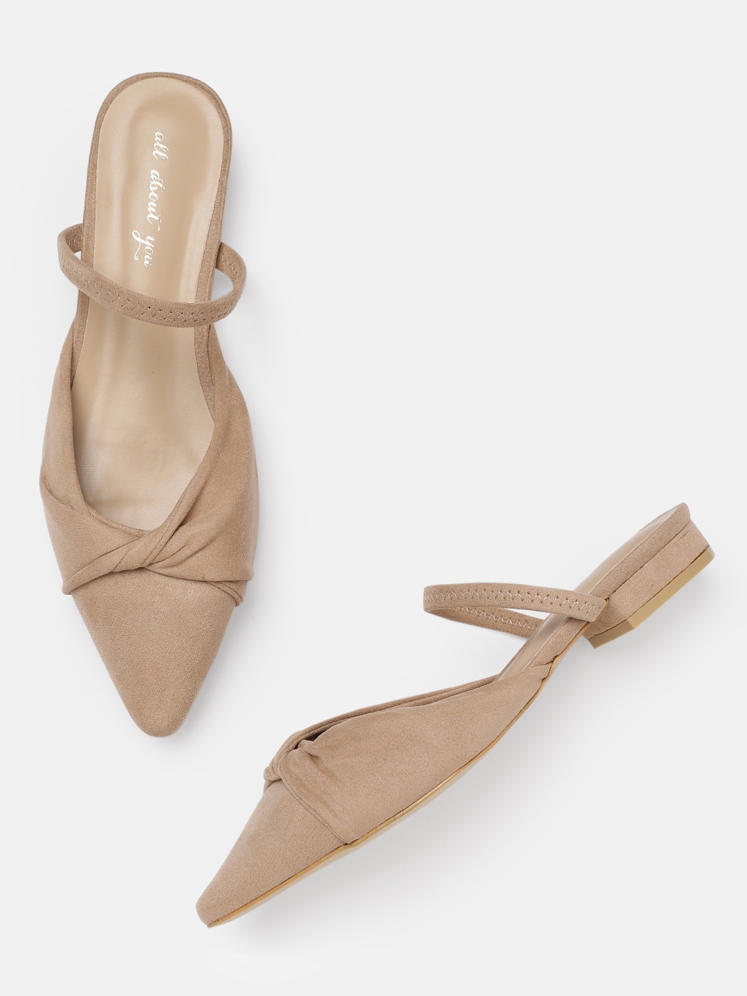 Nude suede mules new arrivals