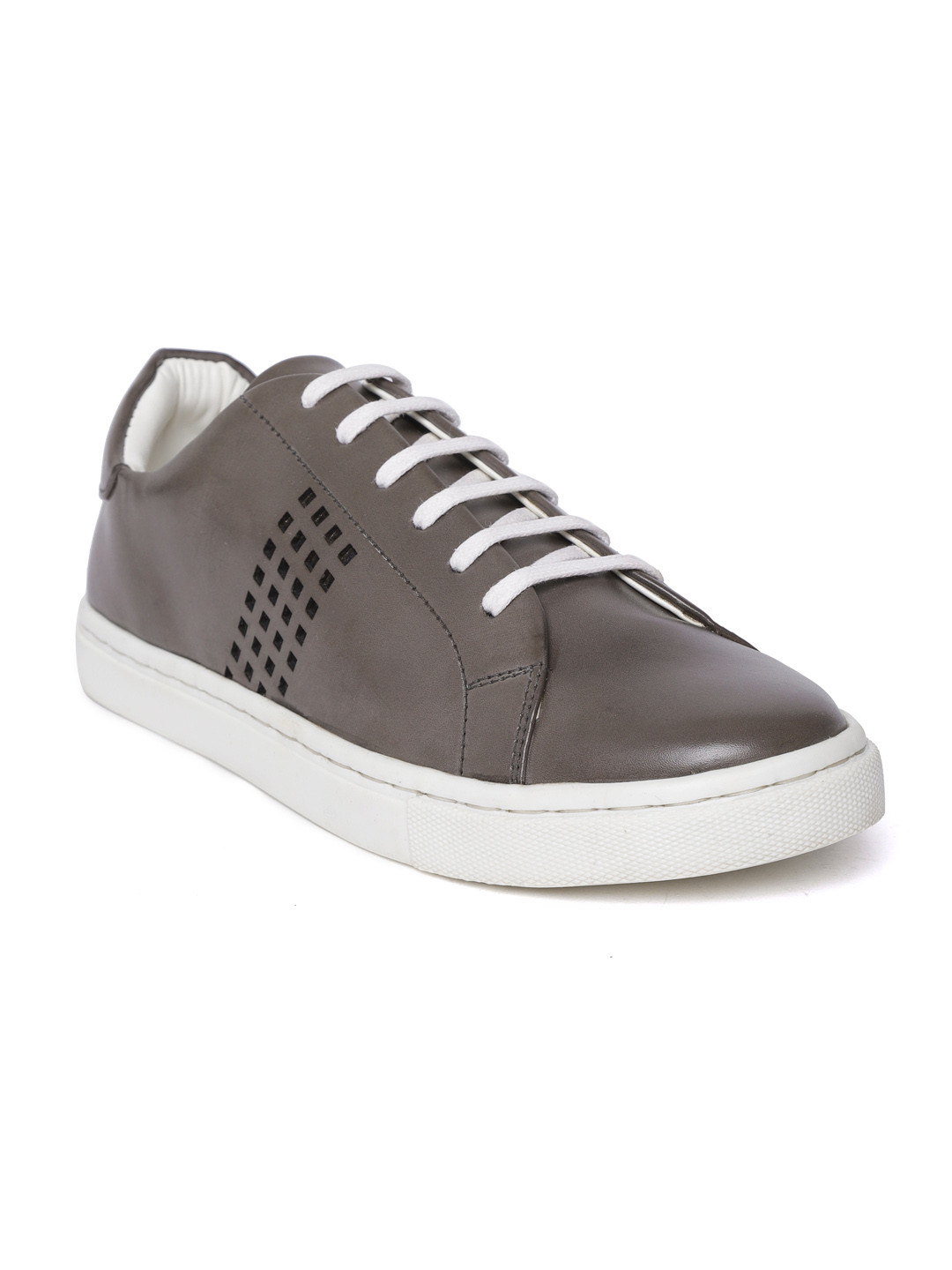 Mocas Men Grey Sneakers with Laser Cuts