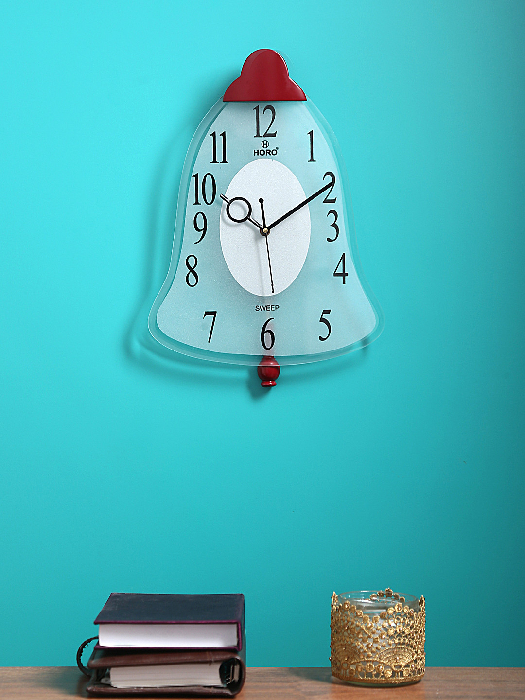 Horo White Handcrafted Rectangle Solid Analogue Wall Clock