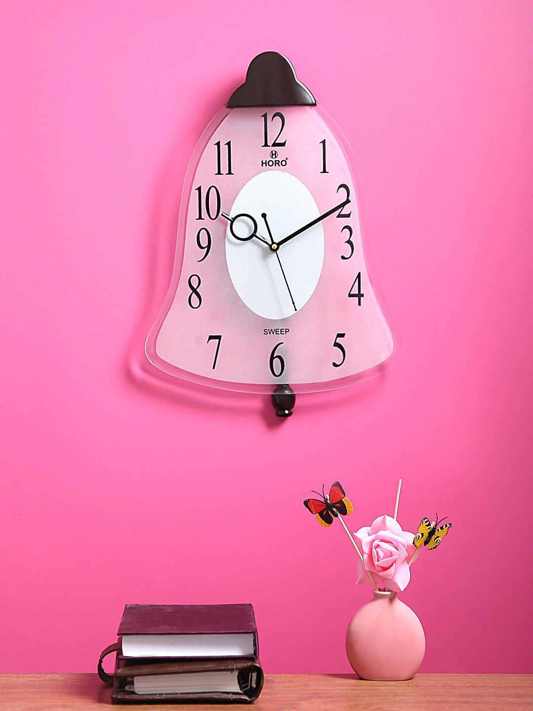 Horo White Handcrafted Rectangle Solid Analogue Wall Clock