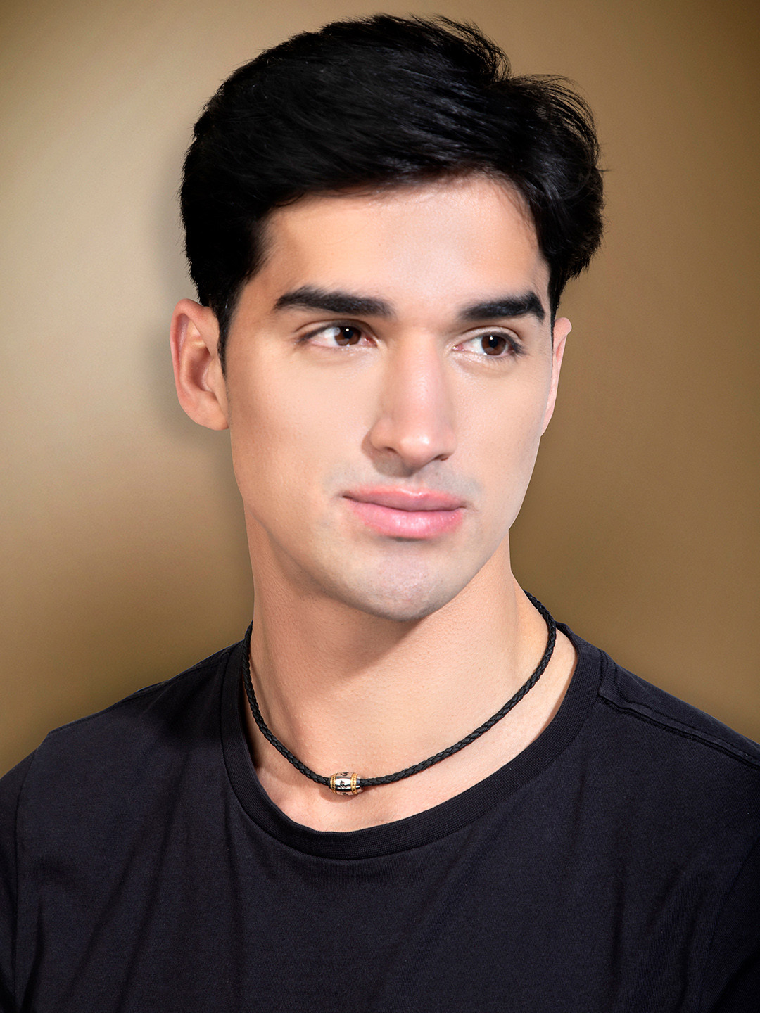 Peora Men 316L Stainless Steel Spiritual Om Drum Cylinder-Shaped Pendant Necklace