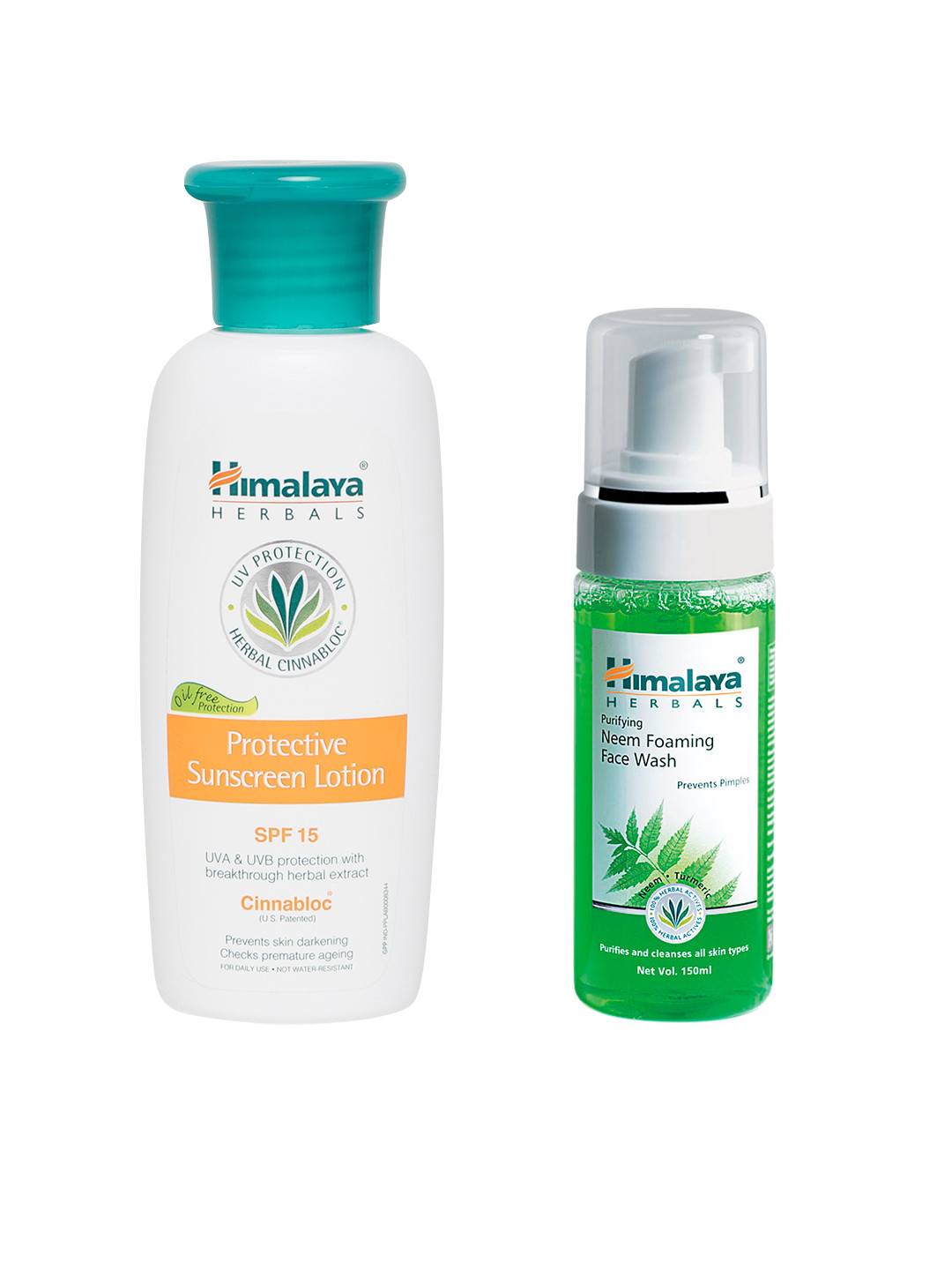 Himalaya Unisex Purifying Neem Foaming Face Wash & Sunscreen Lotion