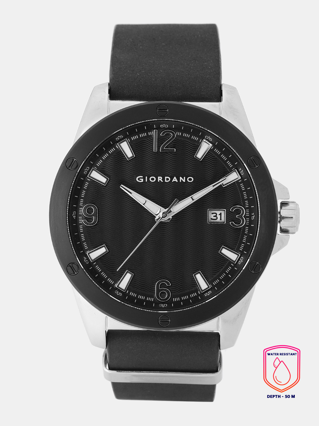 GIORDANO Men Black Analogue Watch 1756-01