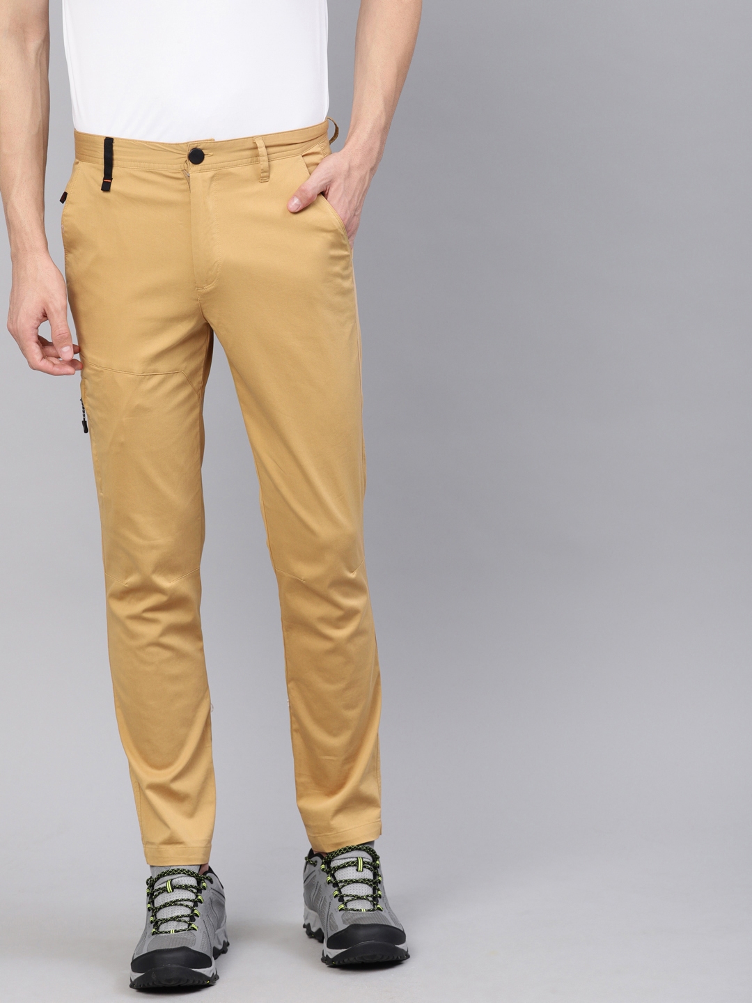 Buy HRX By Hrithik Roshan Outdoor Men Khaki Regular Fit Solid Regular  Trousers  Trousers for Men 8853271  Myntra