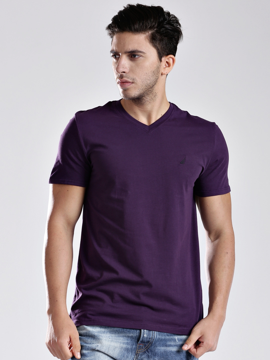 purple nautica shirt