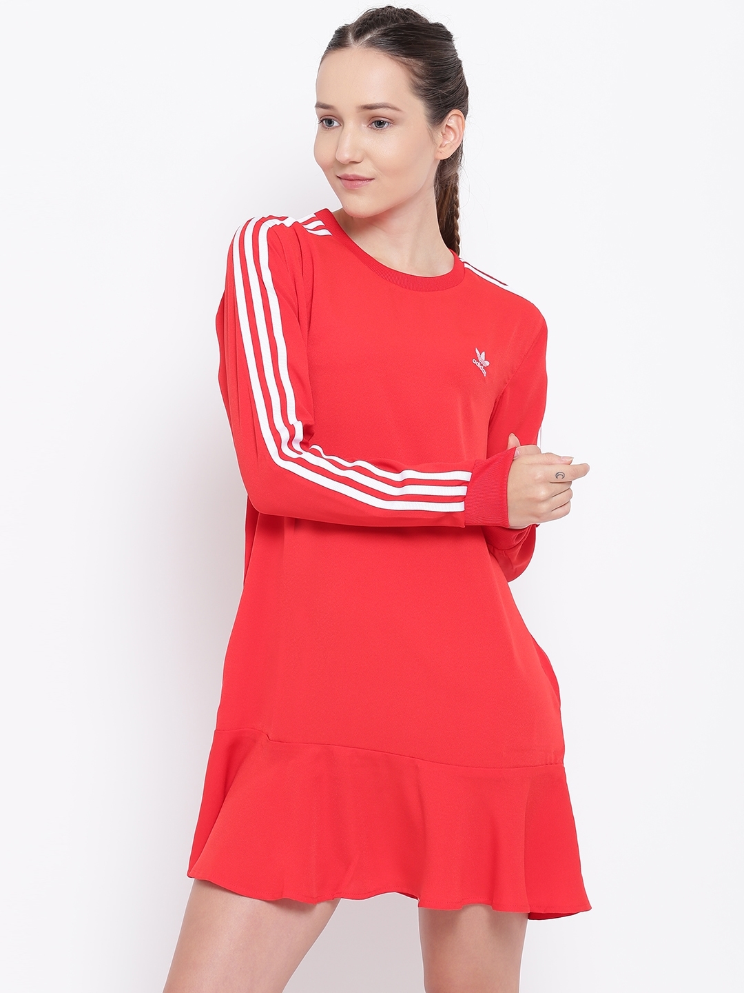 womens red adidas dress