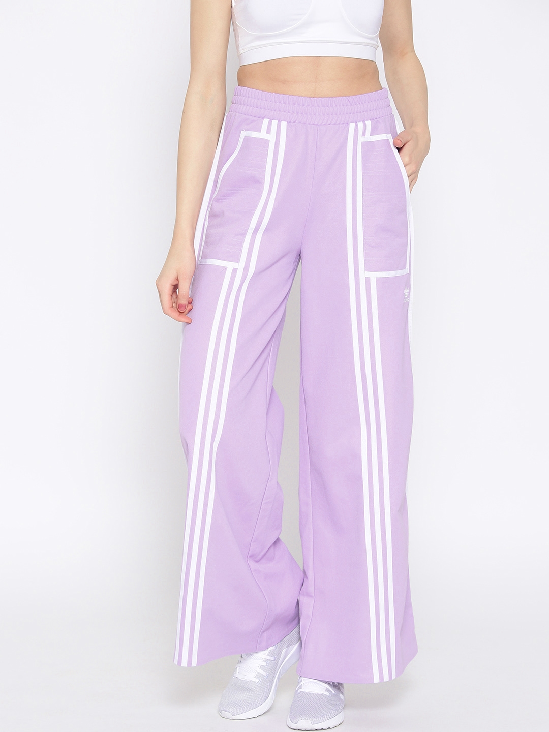 adidas lavender track pants