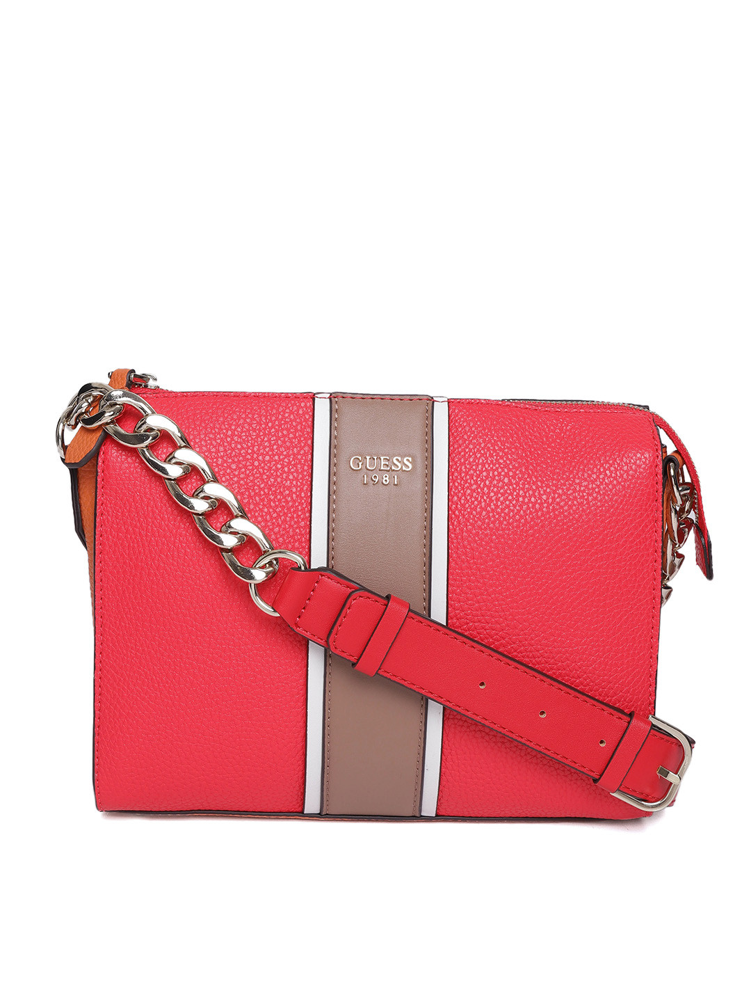 guess pink sling bag