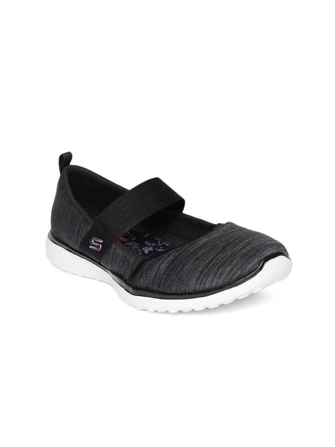 skechers grey slip on shoes