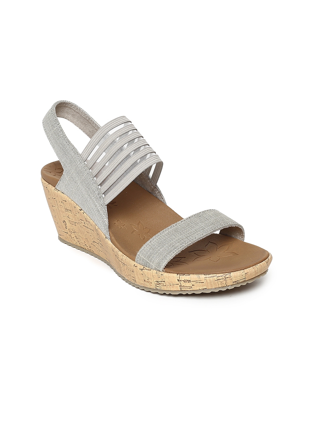 womens grey wedge shoes