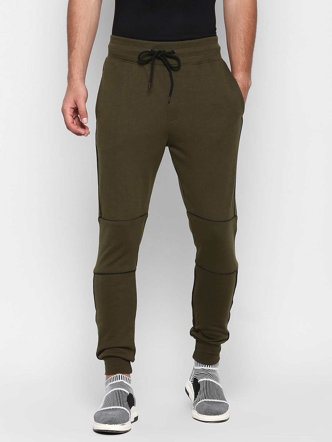 Buy SKULT By Shahid Kapoor Men Olive Brown Track Pants Track