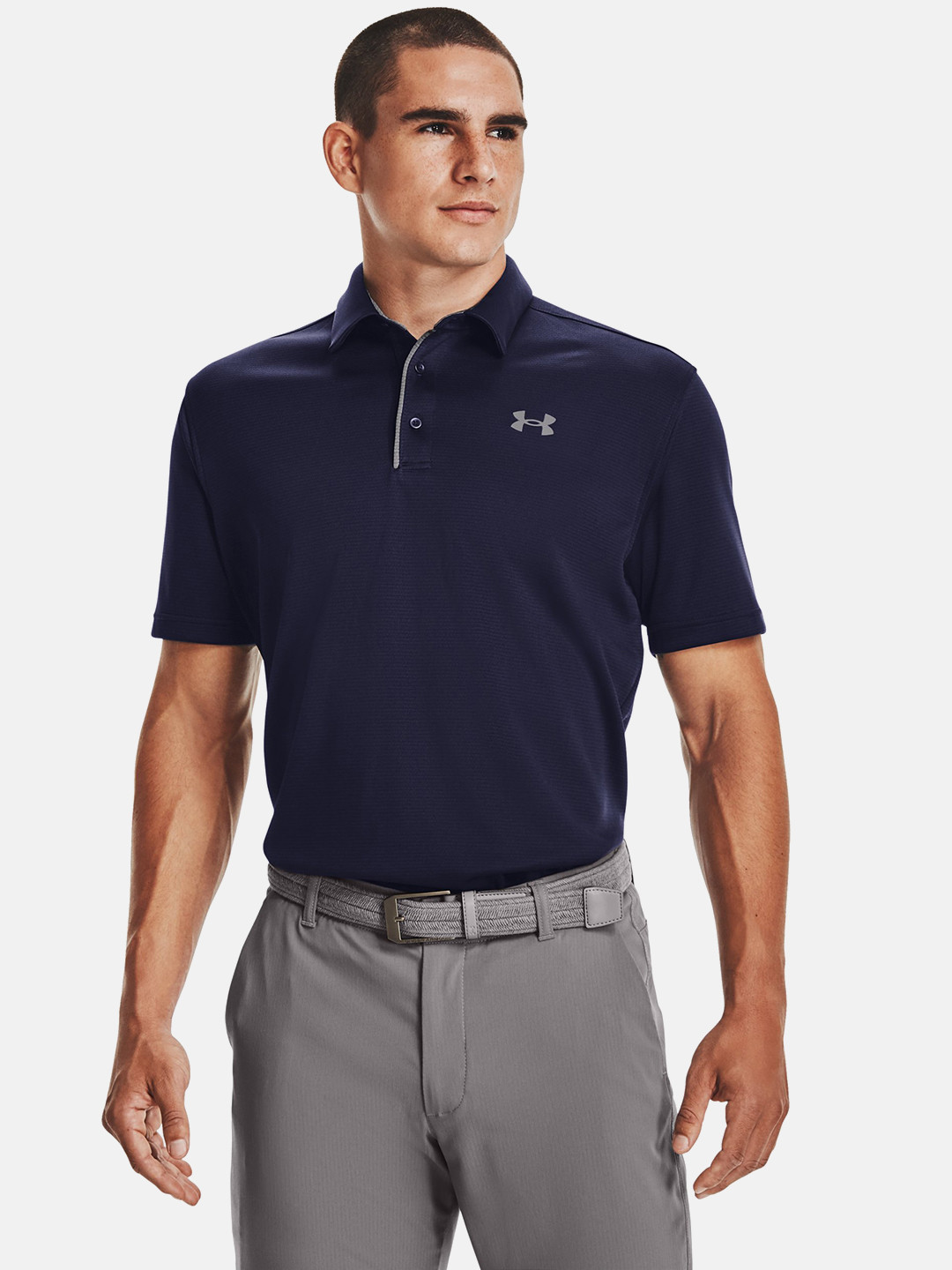 UNDER ARMOUR Self-Striped Tech Polo T-shirt