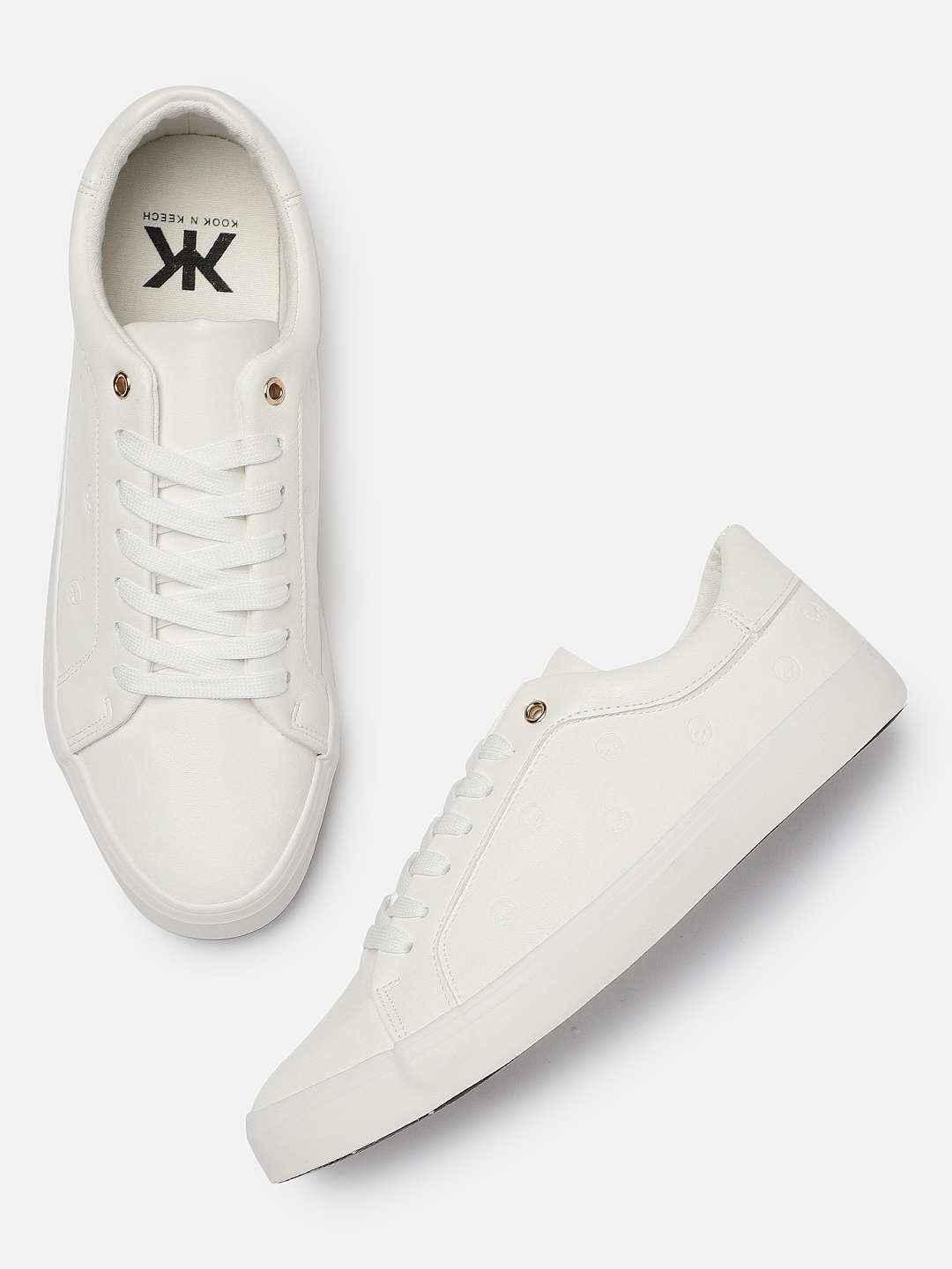 Buy Kook N Keech Men White Sneakers 