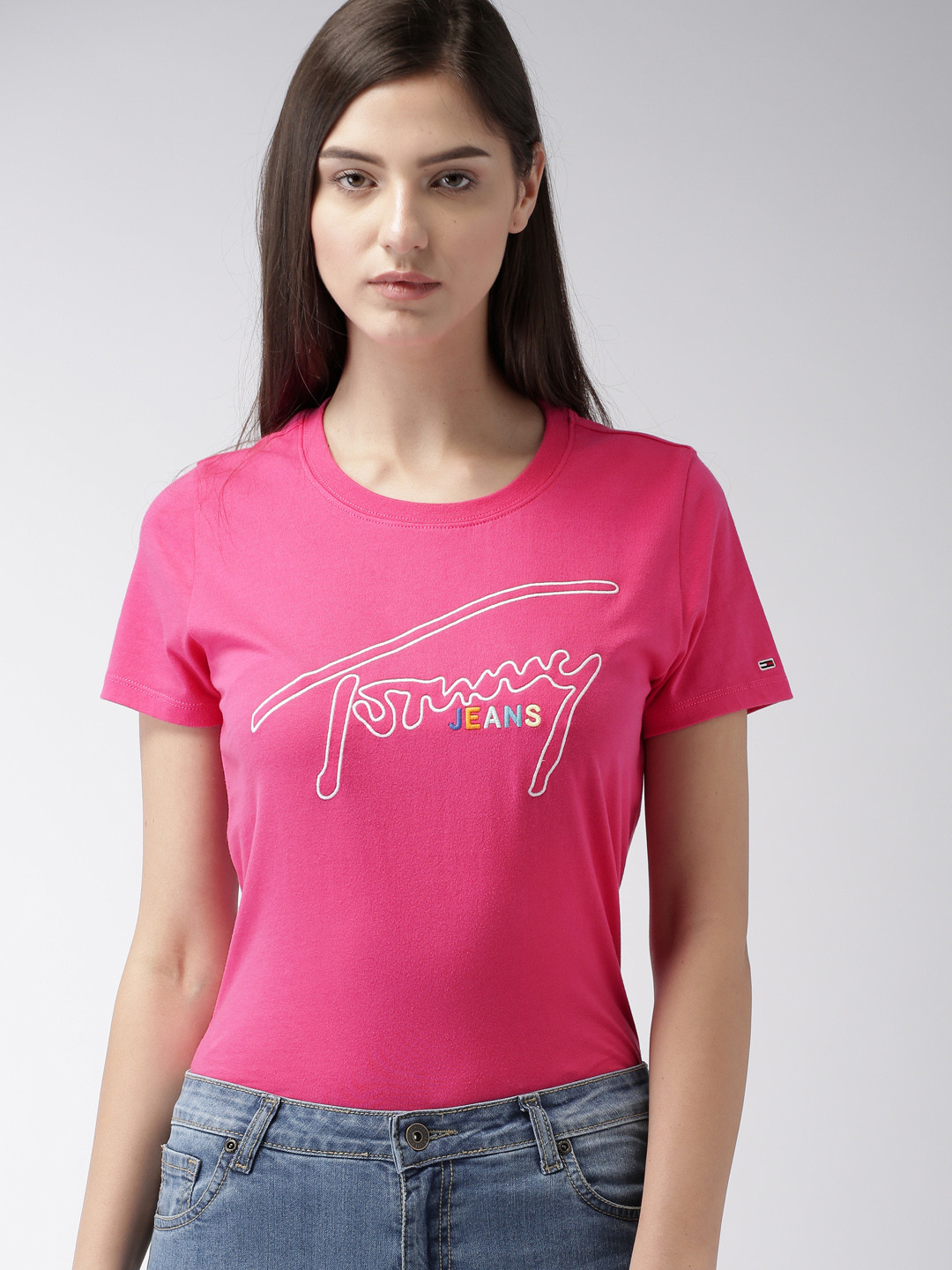 Buy Tommy Hilfiger Women Pink Printed 