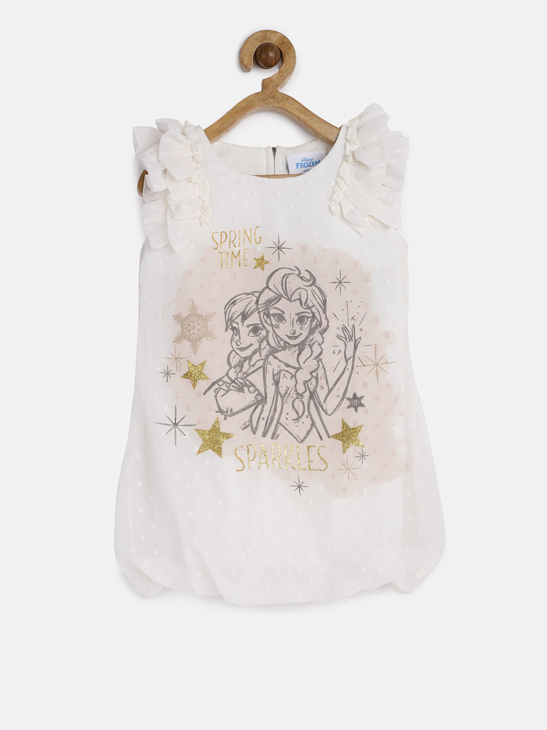 Peppermint Girls Off-White DISNEY Printed Balloon Dress