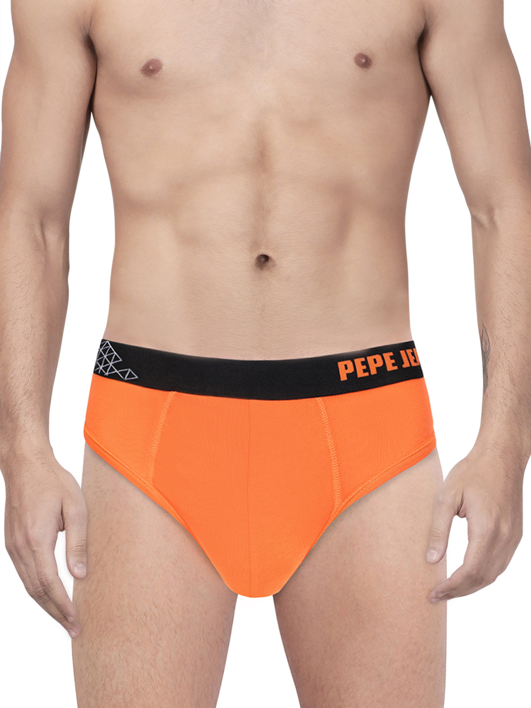Pepe Jeans Men Orange Solid Briefs 8904311302674